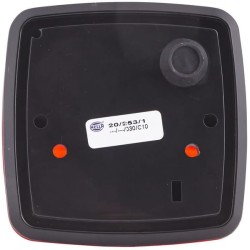 John Deere Įvairūs modeliai 2SB003014151 Stabdžių žibintas kvadratinis, 12/24V, raudonas, varžtas, 84x51x84mm, Hella