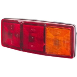 John Deere Įvairūs modeliai 2SD003167021 Galinis žibintas RH stačiakampis, 12V, raudona/oranžinė, užsukamas, 344x72x147mm, Hella