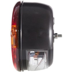 John Deere Įvairūs modeliai 2SE001685201 Galinis žibintas apvalus, 12/24V, gintarinė/raudona, užsukamas, Ø 140mm, Hella