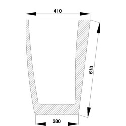 Case - IH 5140 D7304 Apatinis priekinis stiklas