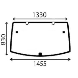 John Deere 6195R CommandPro AL212195N Galinio lango stiklas