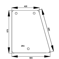 Case - IH 5150 D7310 Šoninis langas