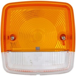 John Deere 820 9EL115003055 Šviesus lęšis, gintaro spalvos/skaidrus, kvadratinis LH/RH Hella