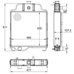 John Deere 920 AT20797N radiatorius tinka JD