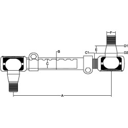 John Deere 2030 SHP438KR Skersinės vairo trauklės galas