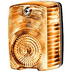 John Deere 2030 2BA002652101 Indikacinė lemputė 21W, stačiakampė, 12V, gintarinė, užsukama, 90x55x60mm, Hella