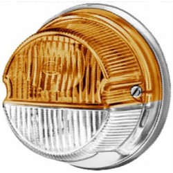 John Deere 2130 2BE001259061 Krypties ir padėties apšvietimas 18/3W, apvalus, 12V, gintaro spalvos/skaidrus, Ø 78mm, Hella