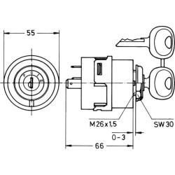 Case - IH 1255 / 1255XL 328062 uždegimo jungiklis