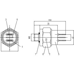 Case - IH 1255 / 1255XL 9910201 Stabdžių žibintų jungiklis