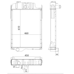 John Deere 2955 AL56375N radiatorius tinka JD