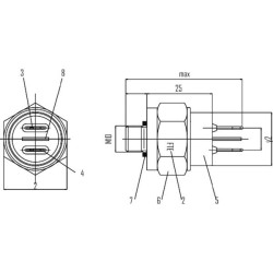 Case - IH 1455 / 1455XL 9910201 Stabdžių žibintų jungiklis