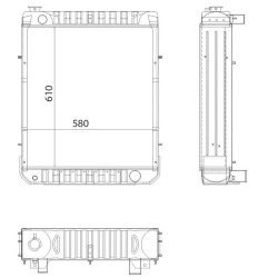 Case - IH 1455 / 1455XL 3226796R92N radiatorius