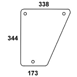 John Deere 1140 D8050 Priekinio stiklo apatinis l/r
