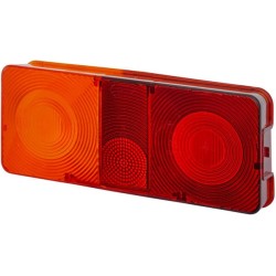 John Deere 1140 9EL116844001 Šviesus objektyvas, raudonas/skaidrus/gintarinis galinis/kairės Hella