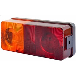 Case - IH 1455 / 1455XL 2SD002582011 Galinis žibintas LH stačiakampis, 12/24V, raudona/oranžinė, užsukamas, 170x62x75mm, Hella
