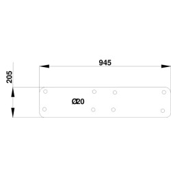 John Deere 2040S D8052 apatinis galinis langas