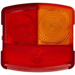 John Deere 3040 9EL134739001 Šviesus objektyvas, raudonas/skaidrus/gintarinis, kvadratinis galinis/kairės Hella