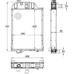 John Deere 3340 AL37566N radiatorius tinka JD