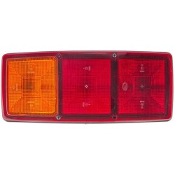 John Deere 3340 2SE003167031 Galinis žibintas LH stačiakampis, 12/24V, raudona/oranžinė, užsukamas, 344x72x147mm, Hella