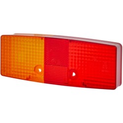 John Deere 3640 9EL118697001 Šviesus objektyvas, raudonas/skaidrus/gintarinis galinis/kairės Hella