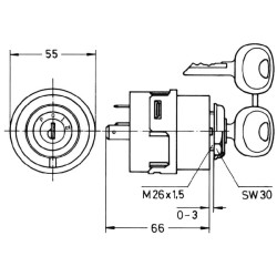 Case - IH 1056 / 1056XL 328062 uždegimo jungiklis
