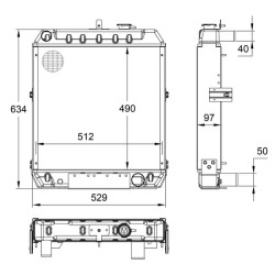 Case - IH 1056 / 1056XL 3399812R1N Aušintuvas tinka Case - IH