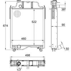 John Deere 2650F AL56372N Radiatorius tinka JD