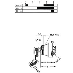 John Deere 1350 300403 Uždegimo jungiklis