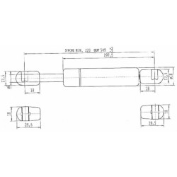 Case - IH 856 / 856XL CA858595 Dujinis statramstis L549mm 180N Stabilus