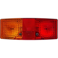 John Deere 1750 2SD003184031 Galinis žibintas LH stačiakampis, 12/24V, raudona/oranžinė, užsukamas, 158x51x64mm, Hella