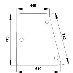 Case - IH 3220 D7093 Šoninis langas