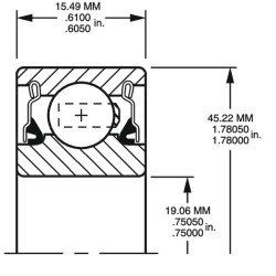John Deere 1950 P204RR6 Rutulinis guolis