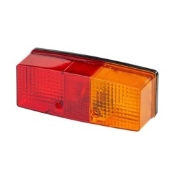 John Deere 1950N 2SD003184041 Galinis žibintas RH stačiakampis, 12/24V, raudona/oranžinė, užsukamas, 158x51x64mm, Hella