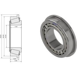 John Deere 1950N DR0308814 kūginis ritininis guolis