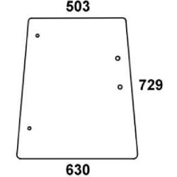 John Deere 2250 D8061 Šoninis stiklas LH/RH