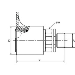 Case - IH 856 / 856XL ZPF10N22 greito atjungimo mova ZP F M22