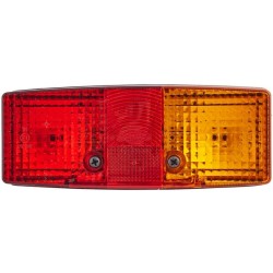 John Deere 2650 2SD003184041 Galinis žibintas RH stačiakampis, 12/24V, raudona/oranžinė, užsukamas, 158x51x64mm, Hella