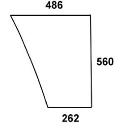 John Deere 3050 L62576N Apatinis priekinis stiklas, dešinysis