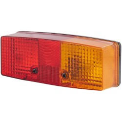 John Deere 3650 2SD003184041 Galinis žibintas RH stačiakampis, 12/24V, raudona/oranžinė, užsukamas, 158x51x64mm, Hella