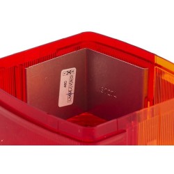 Case - IH 956 / 956XL 9EL137307001 Šviesus objektyvas, gintaro spalvos/raudonas, kvadratinis galinis/kairės Hella