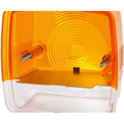 John Deere 4350 9EL115003055 Šviesus lęšis, gintaro spalvos/skaidrus, kvadratinis LH/RH Hella