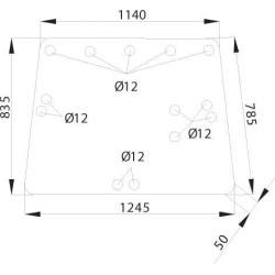 John Deere 4455 D8070 Galinio lango viršutinė dalis