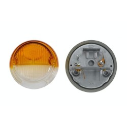 John Deere 1120 2BE001259061 Krypties ir padėties apšvietimas 18/3W, apvalus, 12V, gintaro spalvos/skaidrus, Ø 78mm, Hella