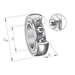 John Deere 2320 207NPPB Gilaus griovelio rutulinis guolis 35x72x17mm INA/FAG