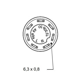 John Deere 3200 11100240PN Stūmimo jungiklis, GTV, apvalus, geltonas