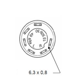 John Deere 3200 11105020PN Stūmoklinis jungiklis, pavojaus žibintai, apvalūs, raudoni