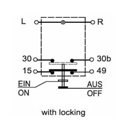 John Deere 3200 11175080PN Stūmoklinis jungiklis, 4WD, apvalus, geltonas