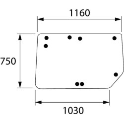 John Deere 3300 D8098 Galinio lango viršutinė dalis