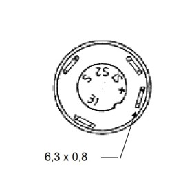 John Deere 3400 11130030PN Stūmoklinis jungiklis, stovėjimo žibintas, apvalus, geltonas