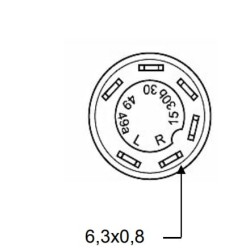 John Deere 3400 11175080PN Stūmoklinis jungiklis, 4WD, apvalus, geltonas